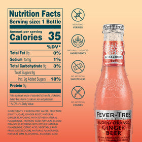 Fever-Tree Blood Orange Ginger Beer pour shows bright citrus and ginger kick for cocktails.