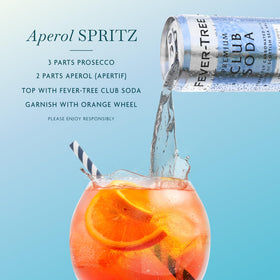 Fever-Tree Club Soda being poured to elevate cocktails