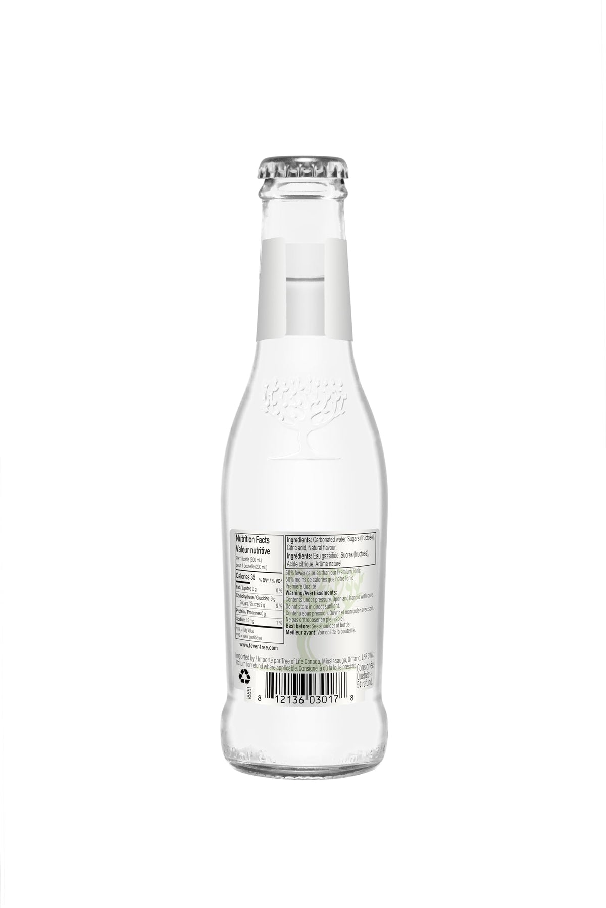 Fever-Tree cucumber tonic water four-pack display for entertaining guests