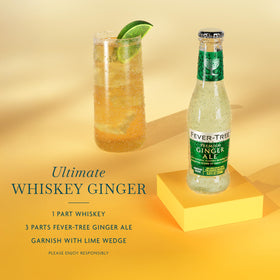 Fever-Tree Ginger Ale bubbles showcase high carbonation and aroma