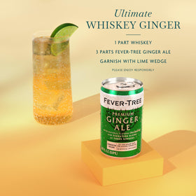 Fever-Tree Ginger Ale cans pack of 24, naturally sourced and non-GMO.