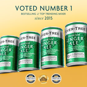Fever-Tree Ginger Ale pours into a tall glass, releasing citrus notes.