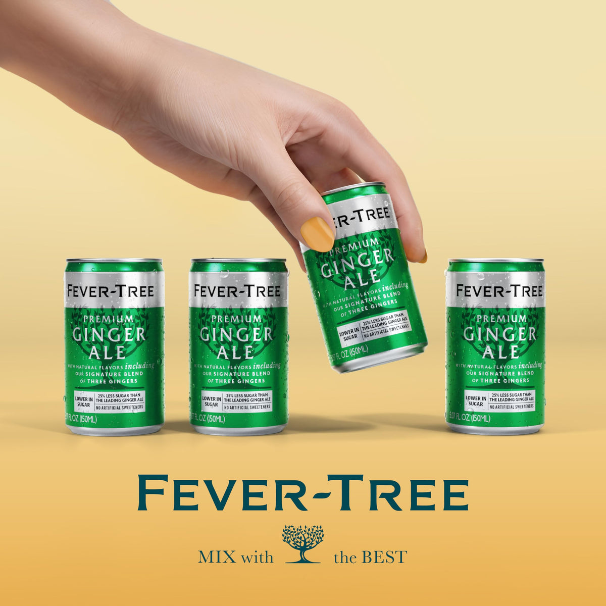 Chilled Fever-Tree Ginger Ale served solo as a refreshing option.
