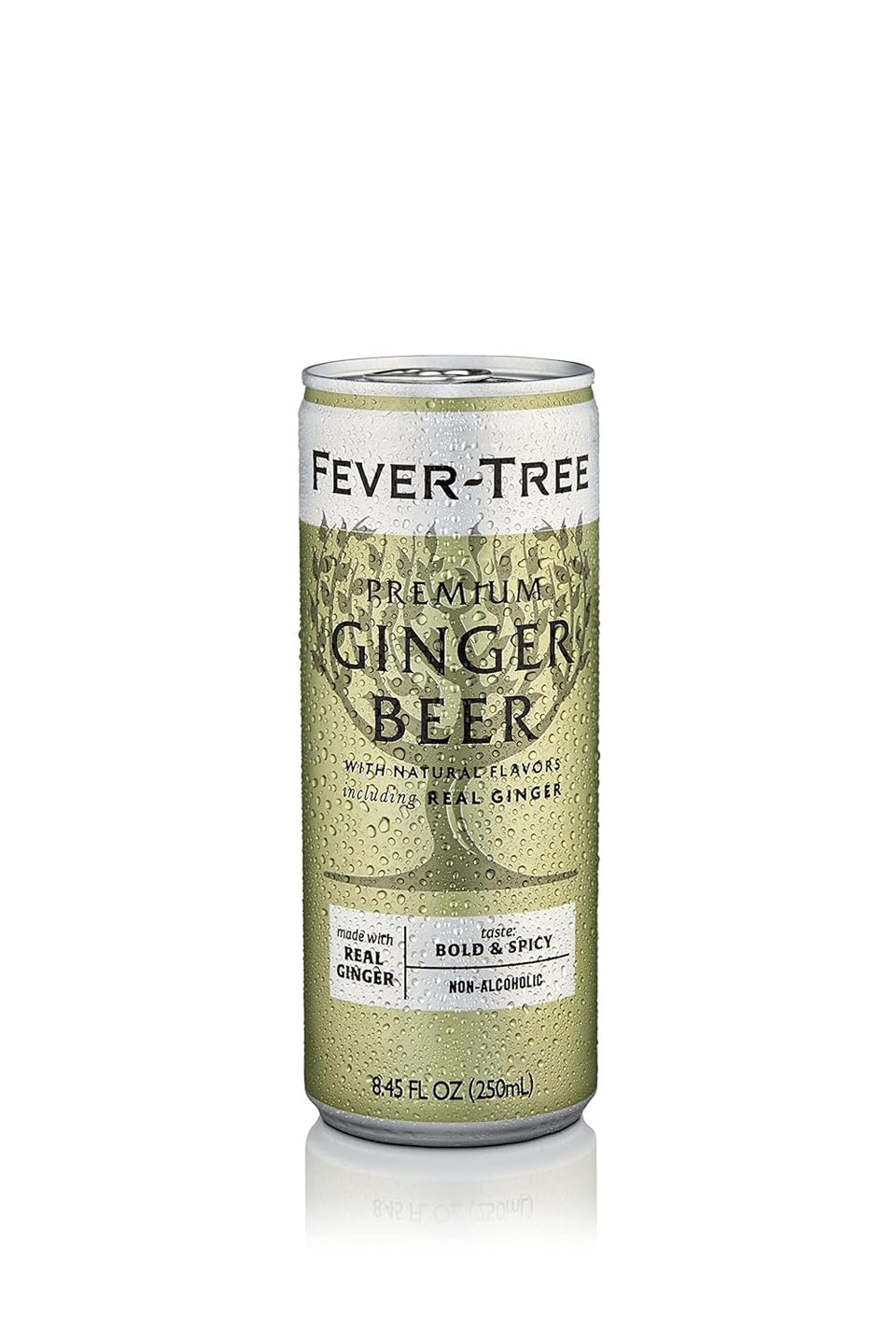 Fever-Tree Ginger Beer bottle being poured, showcasing bold ginger flavor ideal for cocktails.