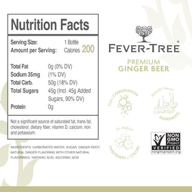 Fever-Tree Ginger Beer glass with ice showcases refreshing finish.