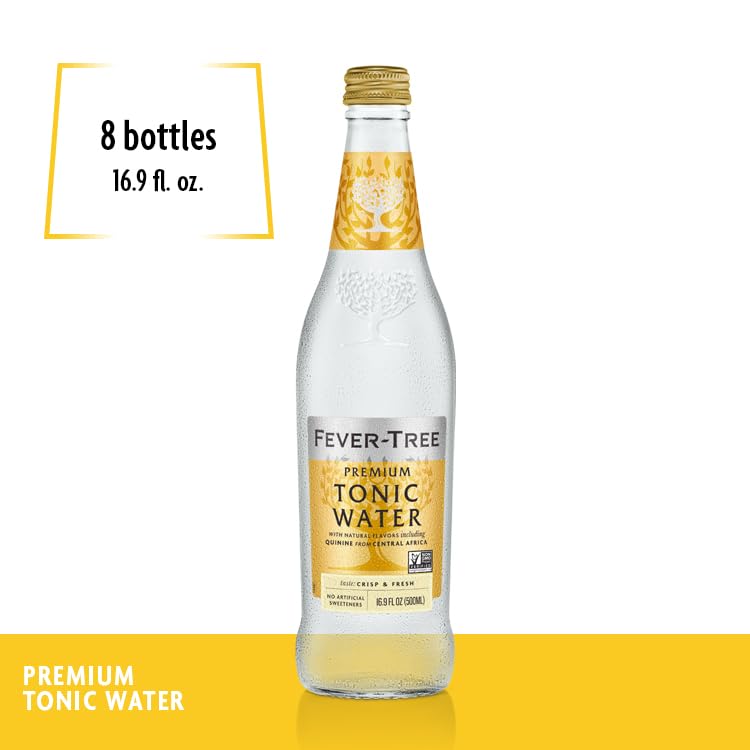 Close-up of Fever-Tree bubbles shows high carbonation for a refreshing sip.