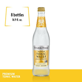 Close-up of Fever-Tree bubbles shows high carbonation for a refreshing sip.