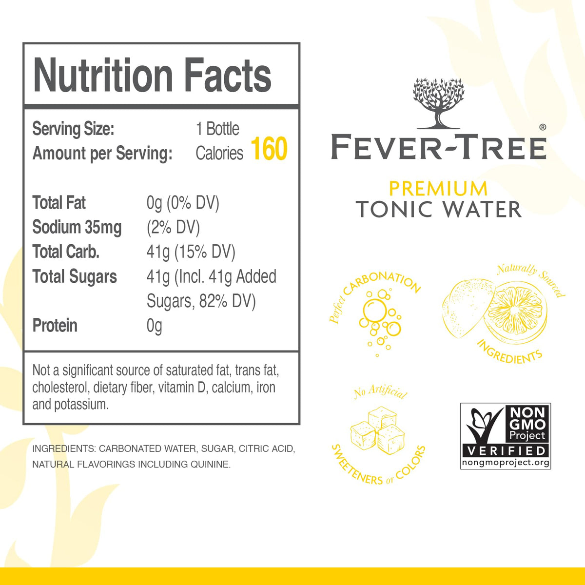 Fever-Tree Indian Tonic Water being poured into a glass with ice.