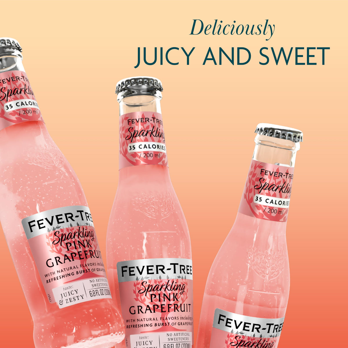 Fever-Tree ingredients reveal hand-picked Florida grapefruits, signaling premium quality.