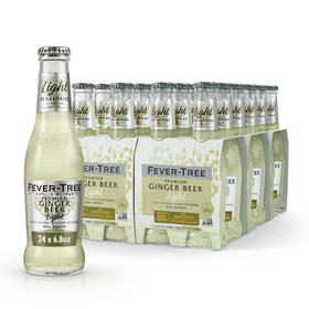 Fever-Tree Light Ginger Beer bottle showing bold ginger flavor and lower calories