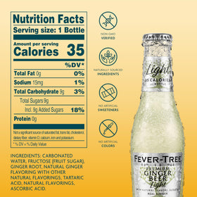 Fever-Tree Light Ginger Beer pour highlights balanced notes ideal for cocktails