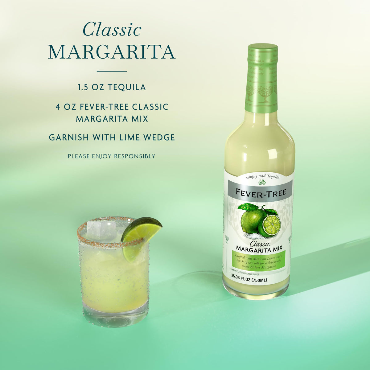 Fever-Tree Margarita Classic label highlighting premium ingredients you can trust.