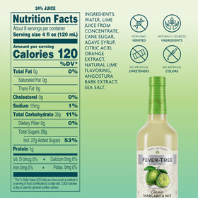 Fever-Tree Mix Margarita Classic pour showing lime balance for mocktails.