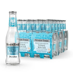 Fever-Tree Mediterranean Tonic Water bottle front view, ideal for premium cocktails.