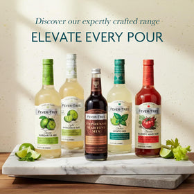 Chilled club soda poured with Fever-Tree Mojito Mix for a fizz.