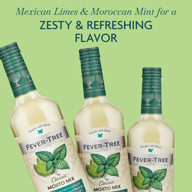 Rum being poured with Fever-Tree Mojito Mix for mojito.