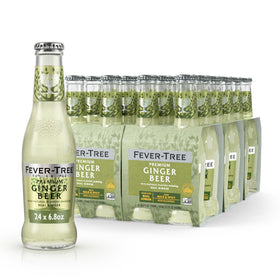 Fever-Tree Premium Ginger Beer bottle with bold ginger flavor, ideal for mixing.