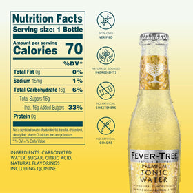 Fever-Tree Indian Tonic pour showing crisp citrus notes ideal for cocktails.