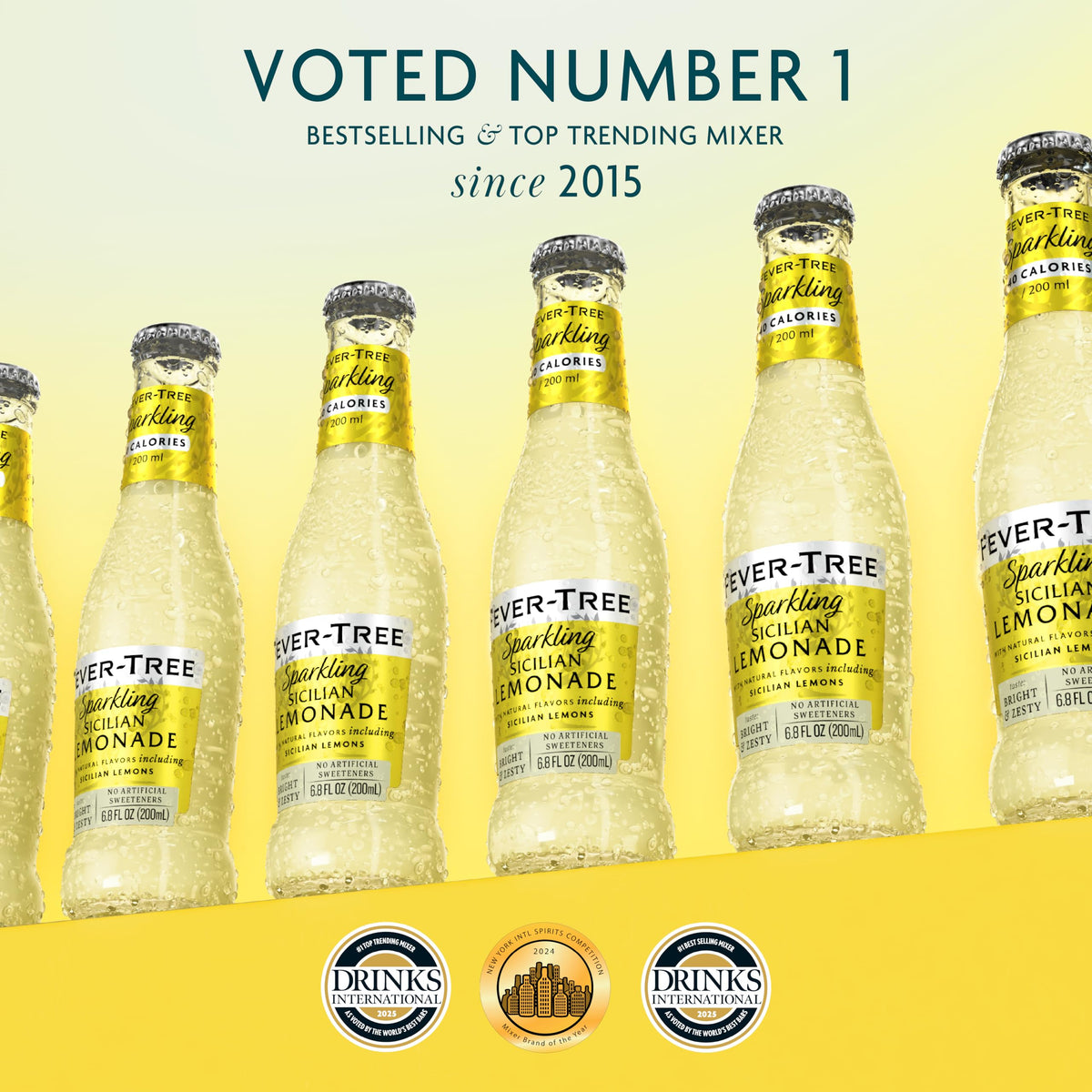 Fever-Tree Sicilian Lemonade 4-bottle pack ready for home entertaining.