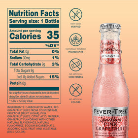 Fever-Tree Sparkling Pink Grapefruit bottle pour, perfect for spritz-style drinks.