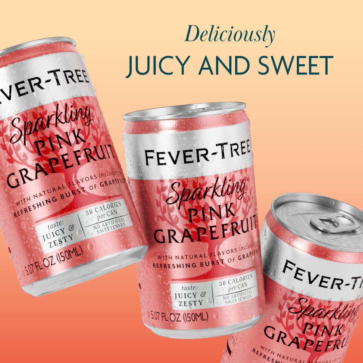 Fever-Tree Sparkling Pink Grapefruit bulk-pack highlights party-ready cans for home entertaining.