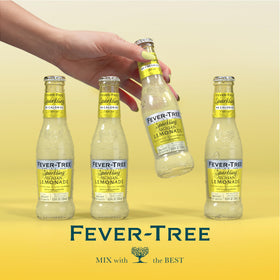 Fever-Tree Sparkling Sicilian Lemonade cocktail garnished glass conveys refreshing versatility.