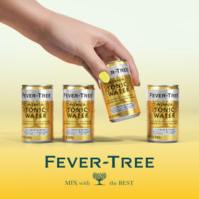 Party table setup featuring Fever-Tree tonic water as a premium mixer