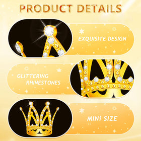 FFNIU round multi-diamond crown topper lends festive sparkle to treats.