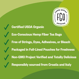 FGO eco-conscious packaging visuals emphasize sustainable choice for tea lovers.