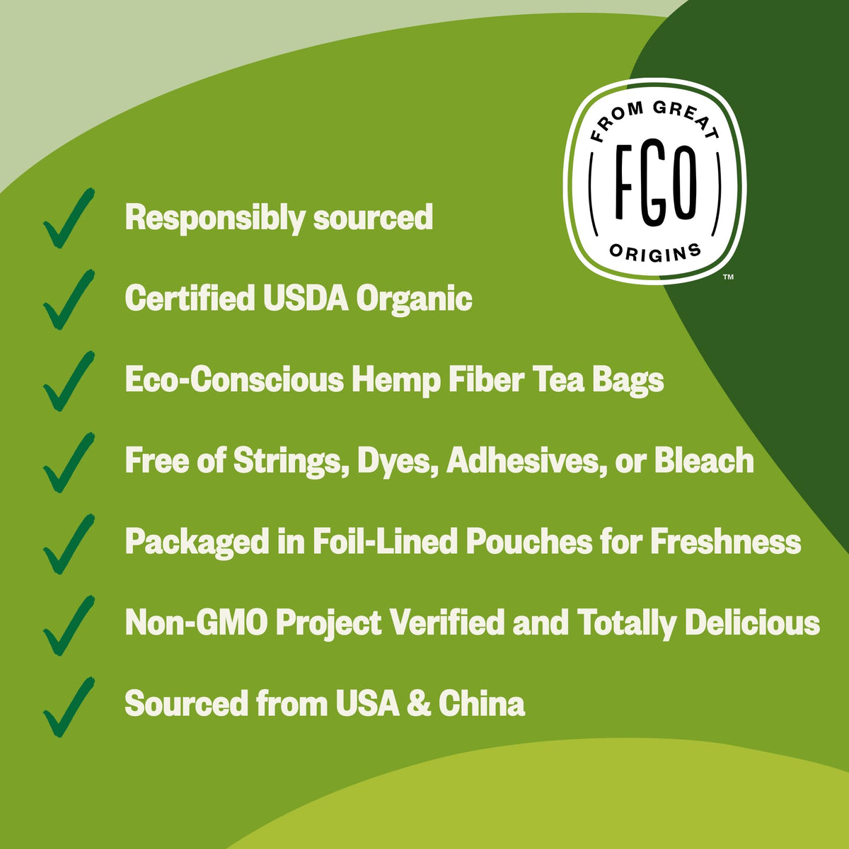 FGO eco-conscious tea bags made from abaca fiber support sustainable packaging