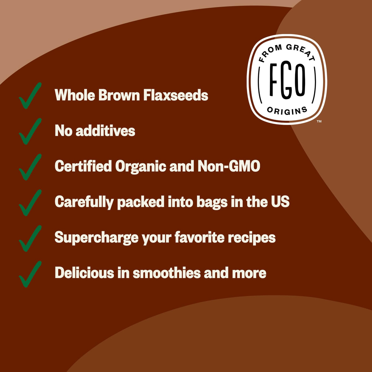 FGO flaxseed meal atop yogurt with oats for a crunchy, nutty topping.