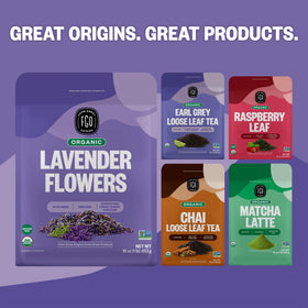 FGO organic lavender buds—versatile ingredient for baking, tea, and soothing sachets.