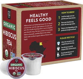 FGO Organic Hibiscus K-Cup pod compatible with Keurig machines for easy brewing
