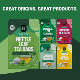 FGO Nettle Tea bags made from Abacá hemp fiber paper for sustainable packaging