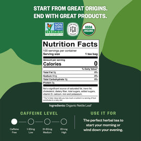FGO Nettle Tea resealable bag demonstrates convenience and freshness preservation