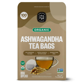 FGO Organic Ashwagandha Tea bags for caffeine-free evenings