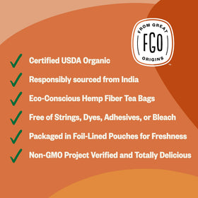 FGO Organic Assam Tea packaging varies by batch but remains high quality.