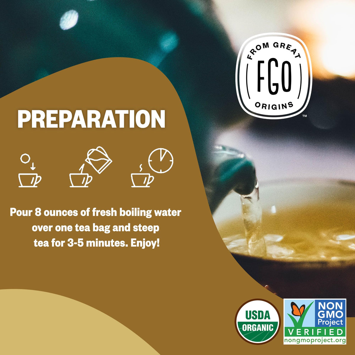FGO USDA Organic certification seal signals trusted organic sourcing