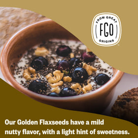 FGO Organic Golden Flax Seeds for baking, cooking, and smoothies in your pantry