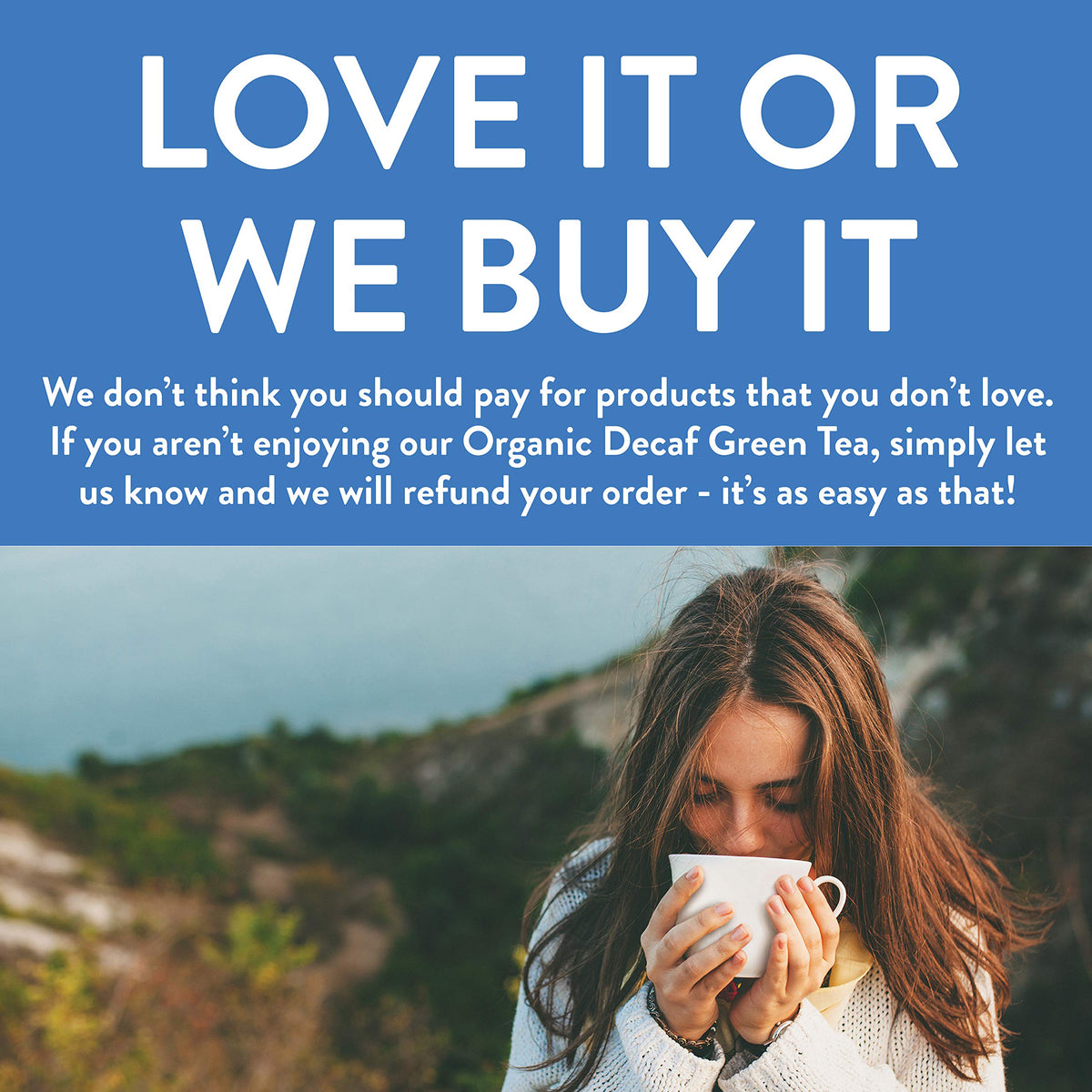 FGO Organic Green Decaf Tea eco-conscious packaging supports sustainable consumption