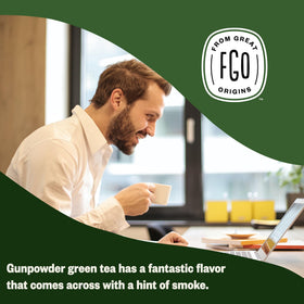 FGO loose tea leaf closeup shows quality leaves for flavorful brews