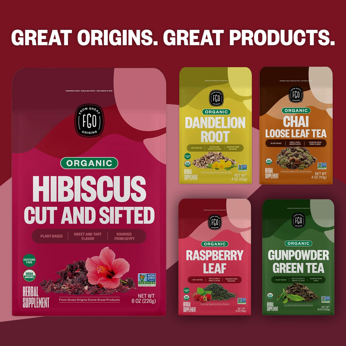 FGO Egypt-origin hibiscus flowers highlighting vibrant color and aroma