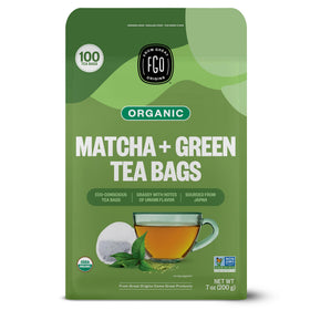 FGO Organic Japanese Matcha Green Tea tea bags for quick, flavorful brews.