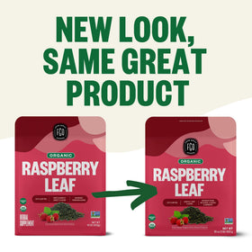 FGO Organic Red Raspberry Tea cut and sifted leaves.