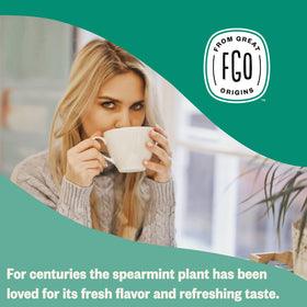 FGO Organic Spearmint Tea dried spearmint leaves promise crisp aroma