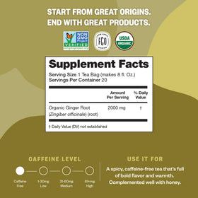FGO Ginger Tea packaging variations showing brand labels.