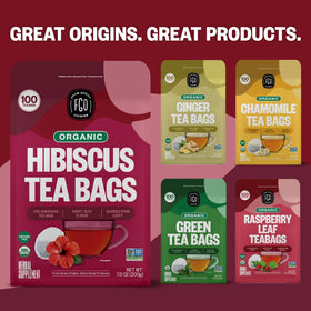 FGO single-pack hibiscus tea for on-the-go enjoyment.