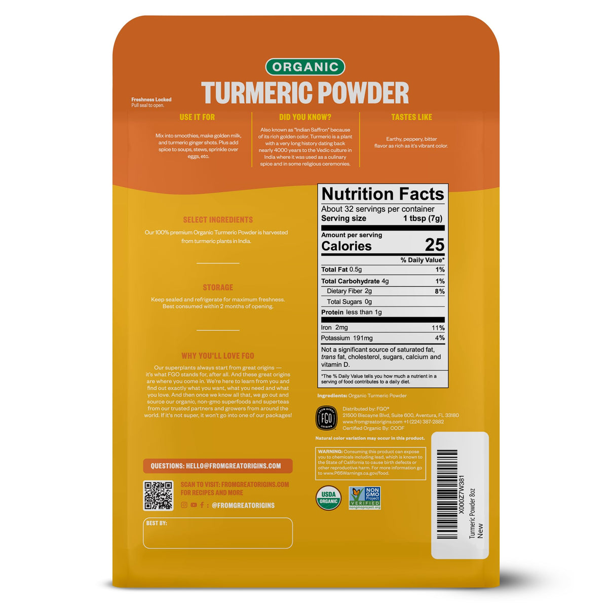Close-up of turmeric powder texture ideal for spice blends and sauces