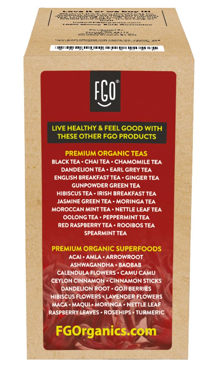 FGO hibiscus tea is USDA Organic and Non-GMO certified