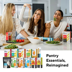 Fiber Gourmet Mac and Cheese us-made-label emphasizes local production and fresh ingredients.